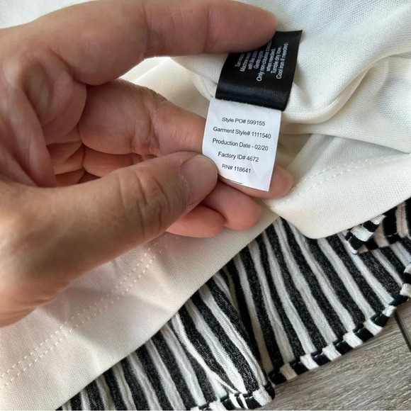 LANE BRYANT STAR WHITE TANK TOP WITH WHITE STRIPES - Picture 9 of 13